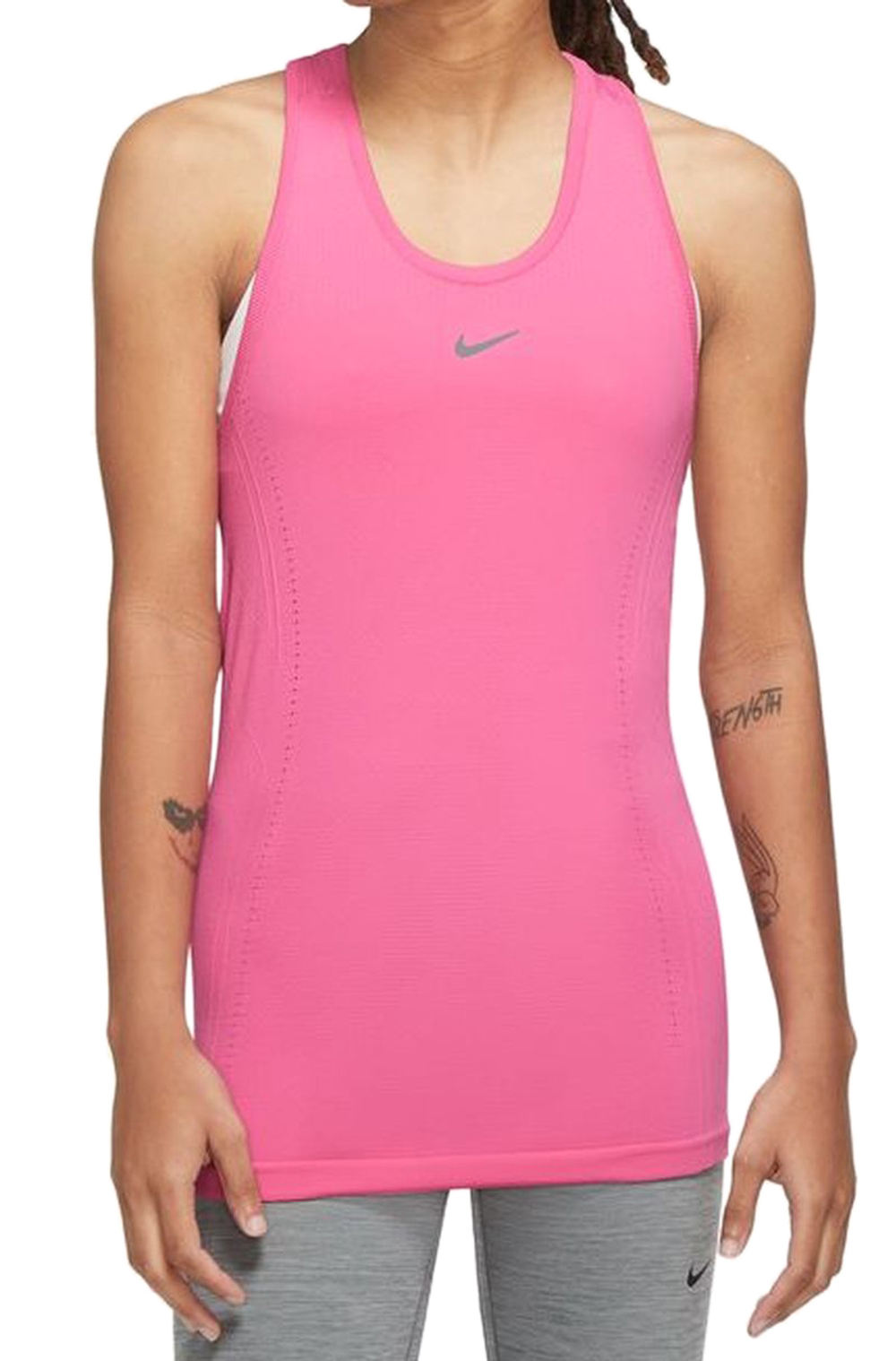Женский топ теннисный Nike Dri-FIT ADV Aura - pinksicle/reflective silver