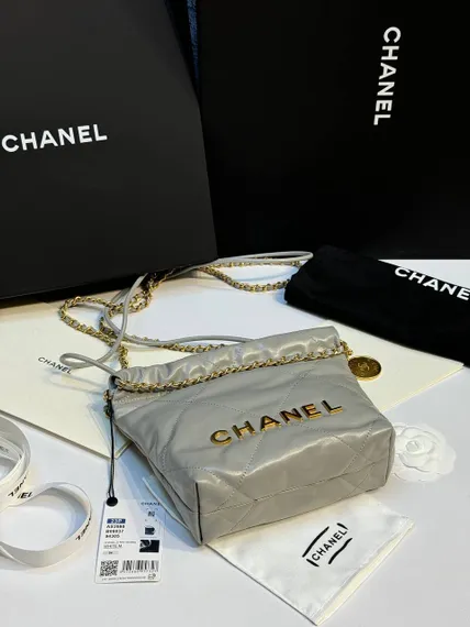 Сумка Chanel 22 mini серый