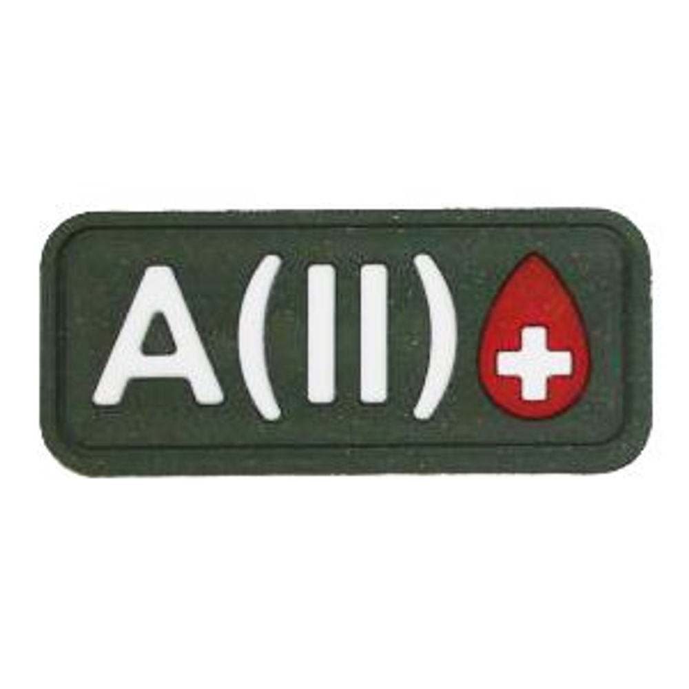 Патч ПВХ "Группа крови A (II) Rh+" (олива)
