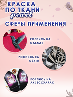 Краска по ткани и обуви, одежды акриловая перламутровая «Индиго»