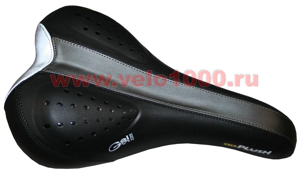 Седло Velo VL-31260 черное с продольным серым углублением