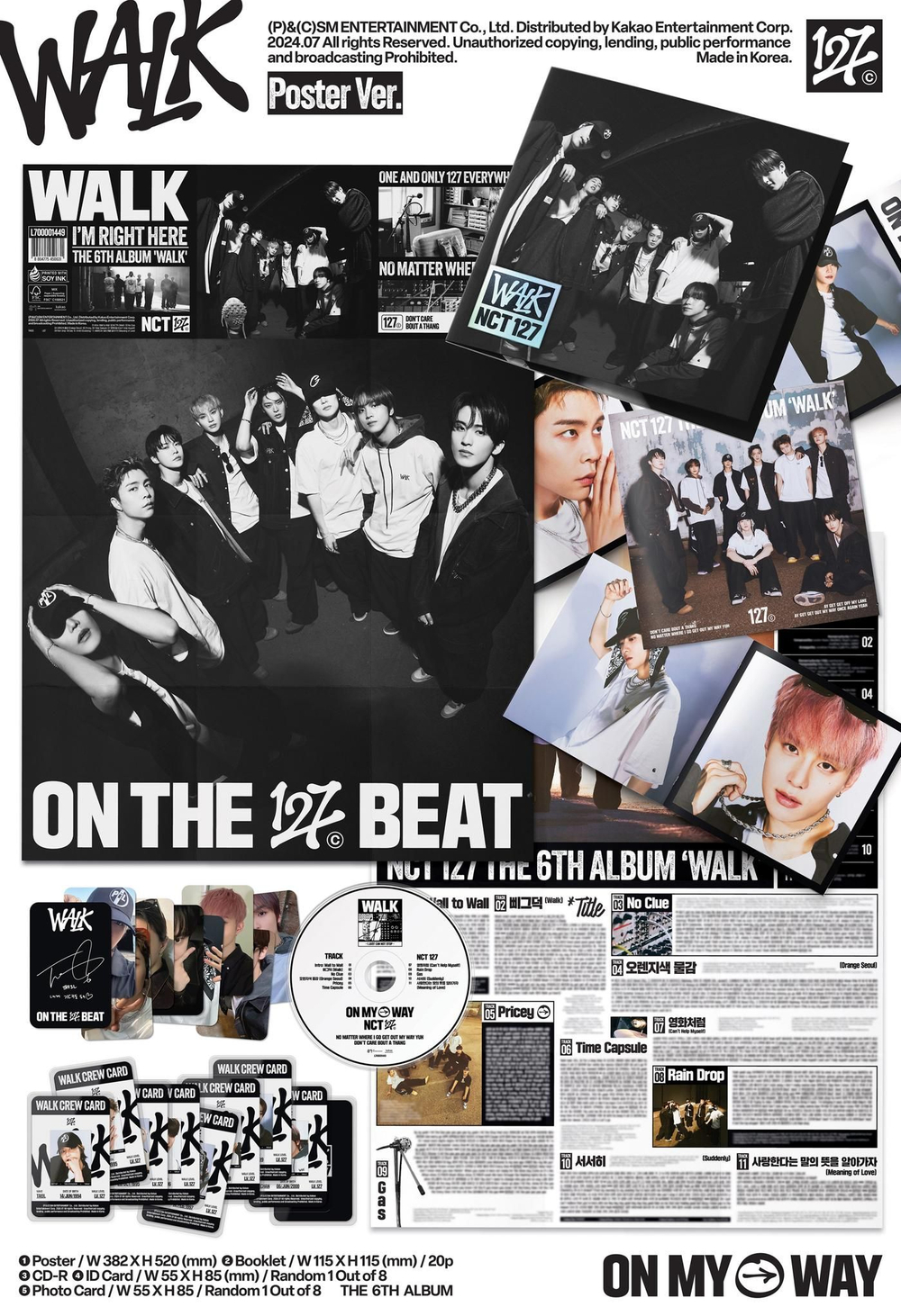 Альбом NCT 127 - WALK 6th Album POSTER Version