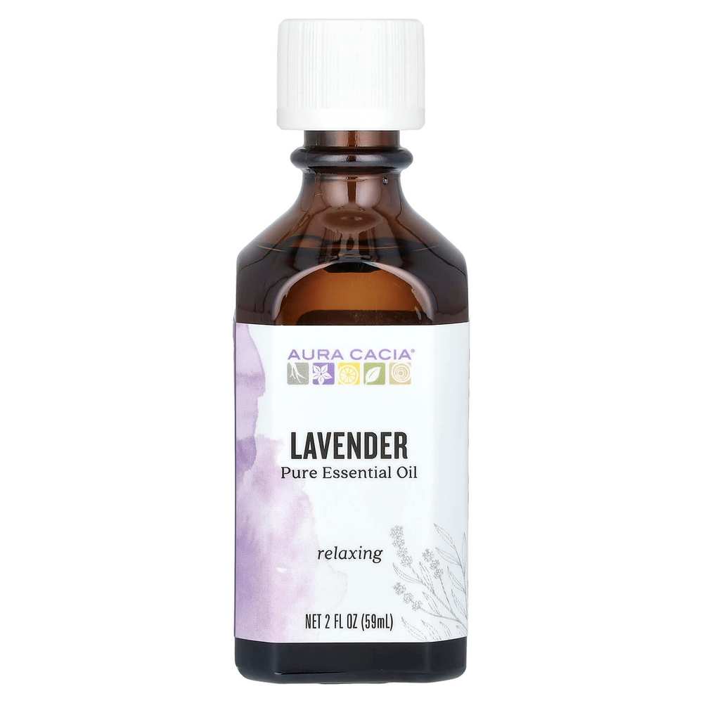 Aura Cacia, Чистое эфирное масло, лаванда, 59 мл (2 жидк. унц.)