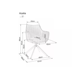 Стул SIGNAL AZALIA Velvet Bluvel 14 серый/черный