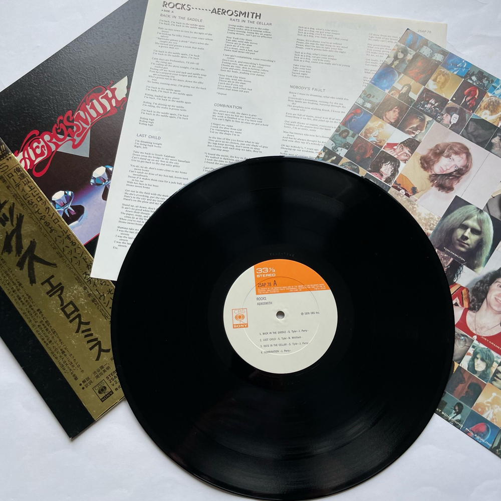 Винтажная виниловая пластинка LP Aerosmith Rocks (Япония 1976) (Оби) Back In The Saddle