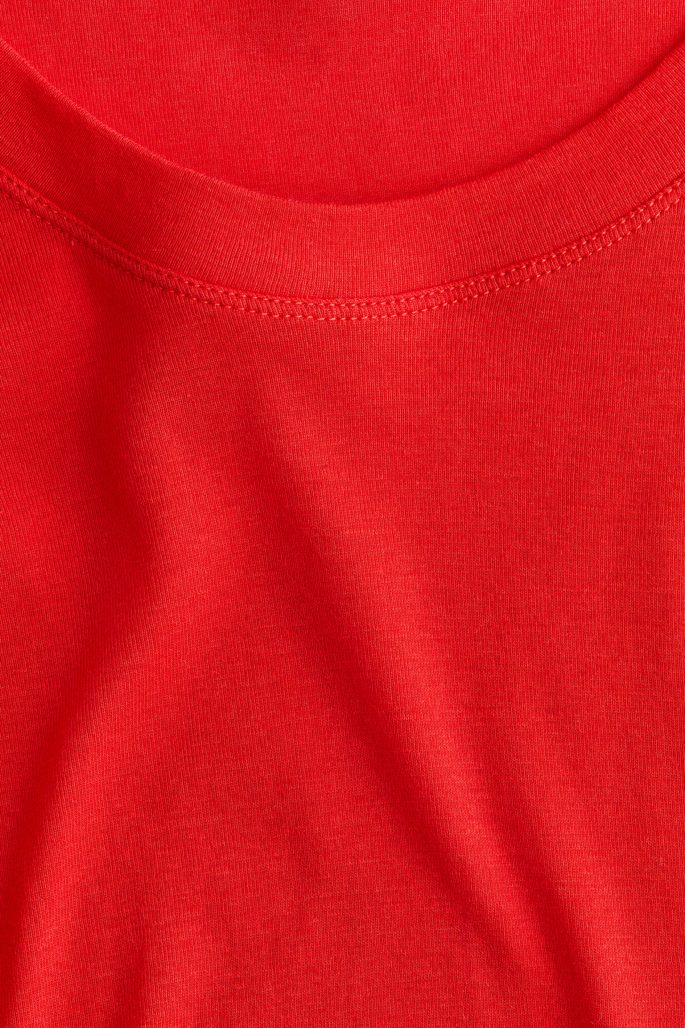 Футболка из хлопка пима с глубоким вырезом - H&M