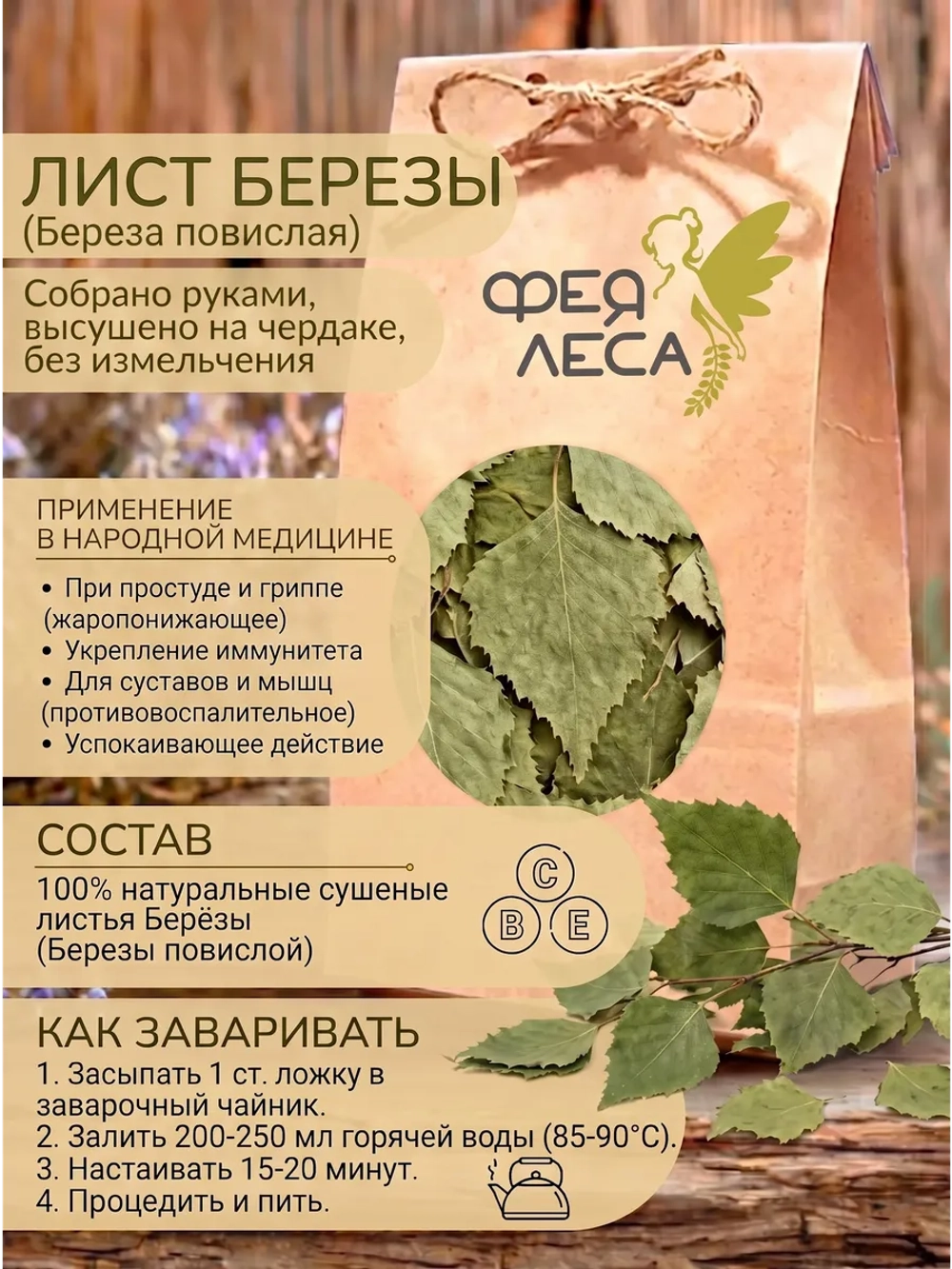 Береза лист для фитосборов, творчества и здоровья