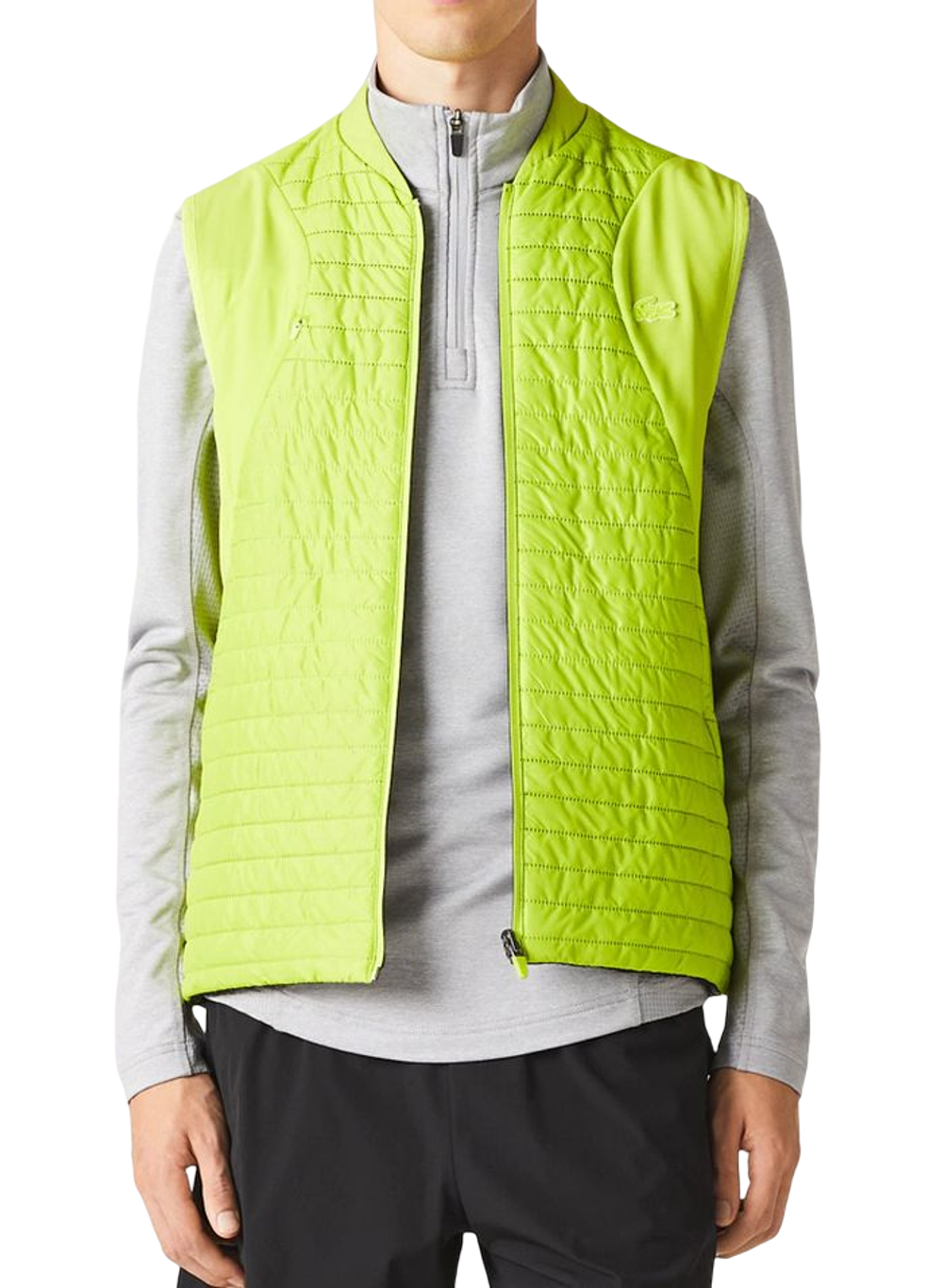 Мужская теннисная жилетка Lacoste SPORT Padded And Reversible Vest Jacket - желтый