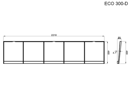 PSGRC-ECOD - Комплект для организации навеса (водостока) на полноростовые двухпроходные турникеты серии ECO LINE DOUBLE