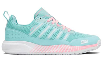 Женские кроссовки для падела K-Swiss Ultra Court Padel — soft neon blue/white/bubble gum