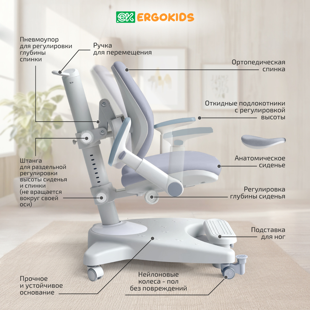 Кресло для школьника Ergokids Y-116