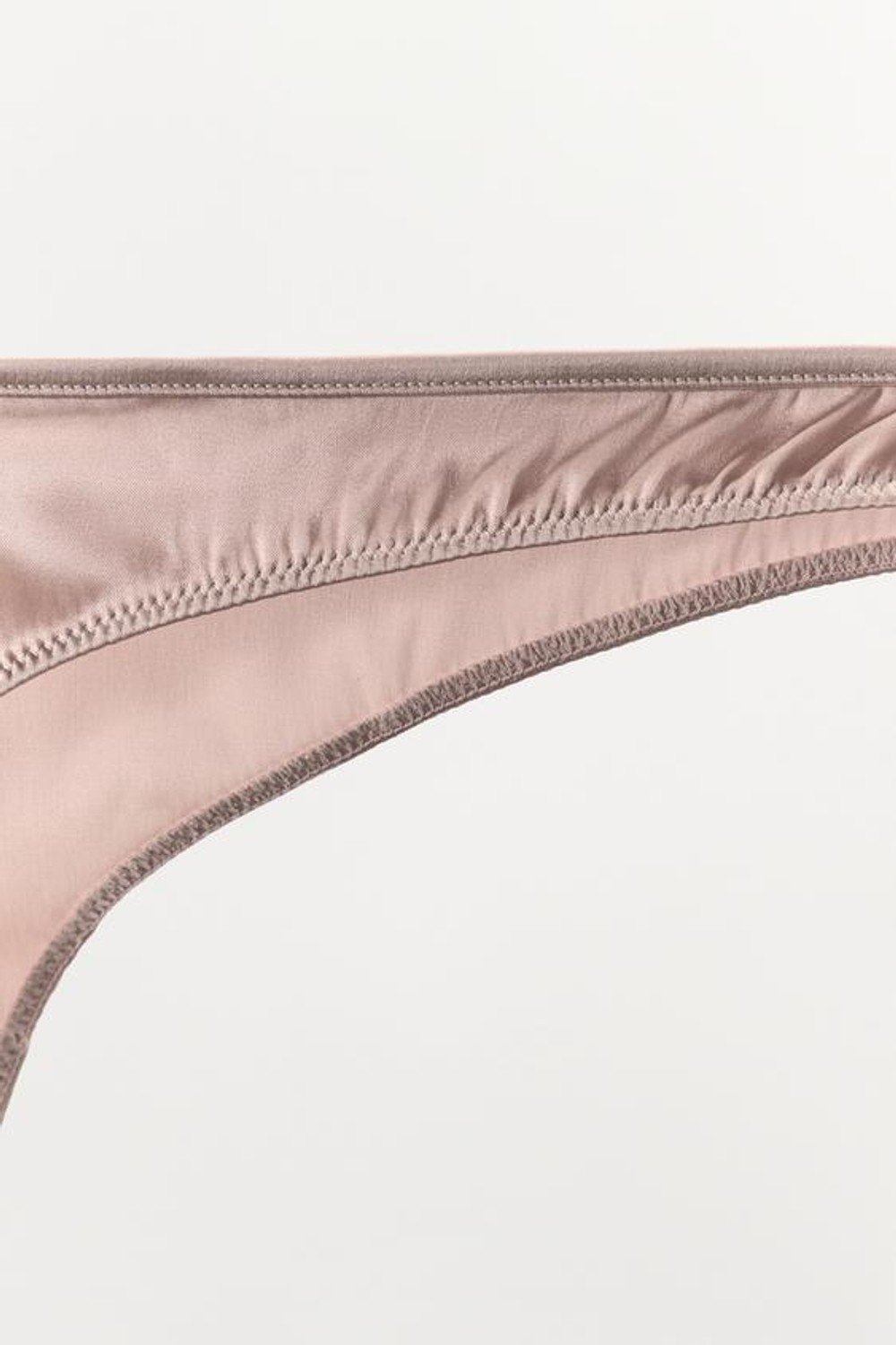 ZARA ШЕЛКОВЫЕ ТРУСЫ-ТАНГА 100%, ЦВЕТ РОЗОВОГО ДЕРЕВА