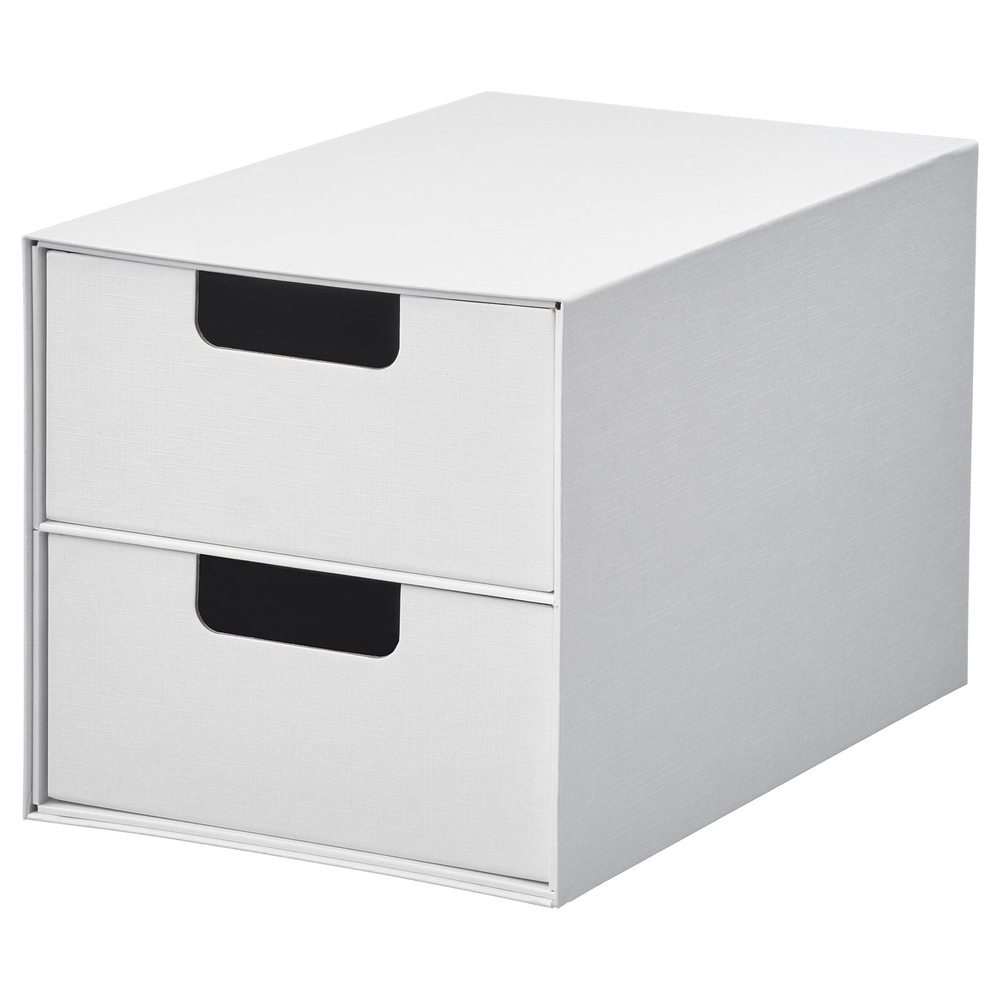 IKEA FJÄDERHARV  (ИКЕА ФЙЭДЕРХАРВ)  -  Мини-комод, 2 ящика - белый 16x25 см