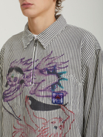 Мужская Рубашка Angel Striped Half Zip