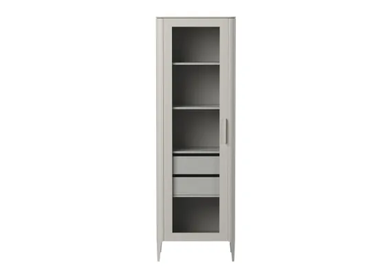 Витрина Type oak стеклянная высота 200 см L (серо-бежевый)