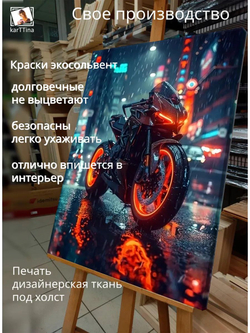 Картина KTM Огненный Ночной интерьерная 30х40см 1шт.