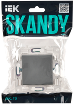 SKANDY Выключатель 1-клавишный проходной 10А SK-V02Gr серый IEK