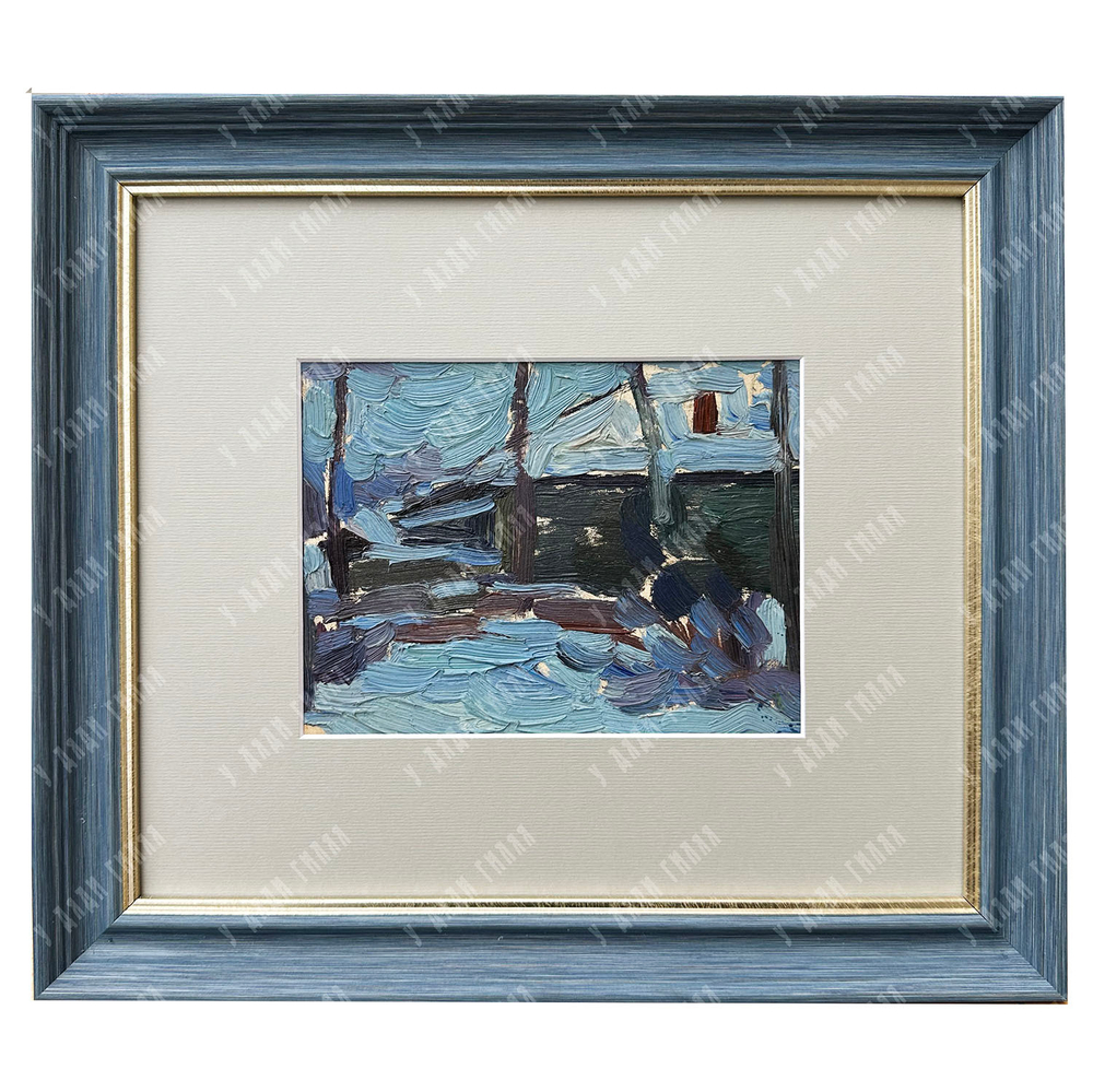 Динес Ю. С. Этюд зимний. Саратов. Картон, масло. 1940-е