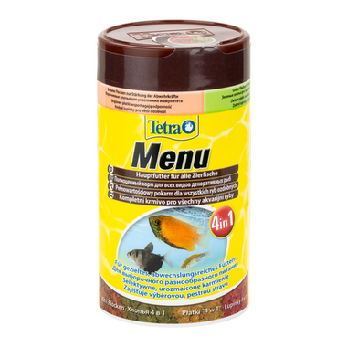 Tetra Menu 4 in 1 хлопья для всех декоративных рыб (4 вида) 100 мл