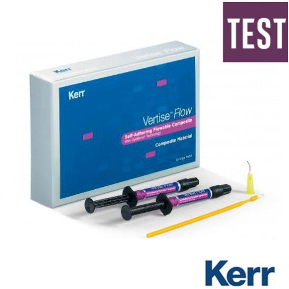 Vertise Flow Test-me Kit, в составе 1 шприц, 2г, оттенок А2, 10 наконечников, 10 щеточек