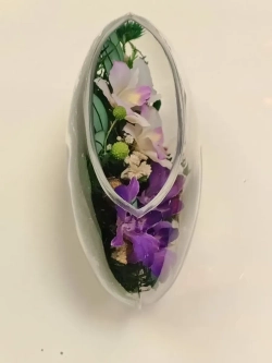 натуральные цветы в стекле, вакуум