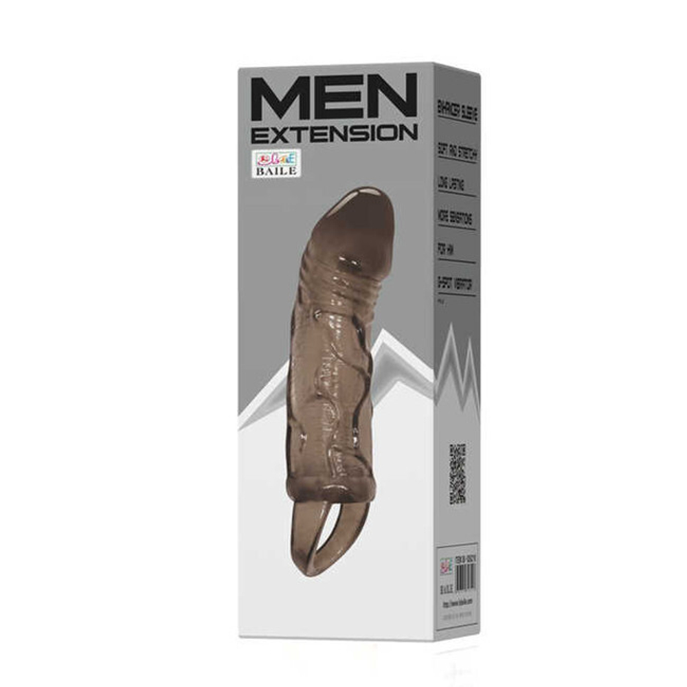 Стимулирующая насадка с фиксацией на мошонке Men Extension (Цвет: черный)