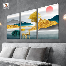 Картина karTTina "ПЕЙЗАЖ В ГОРАХ", 150 см х 70 см