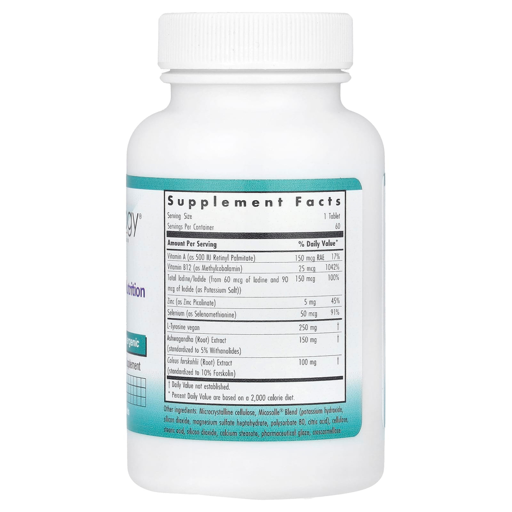 Nutricology, Essential Thyroid Nutrition, с Iodoral®, 60 вегетарианских таблеток