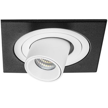Комплект из светильника и рамки 7W 4000K i517164 чёрный/белый InteroBall Lightstar