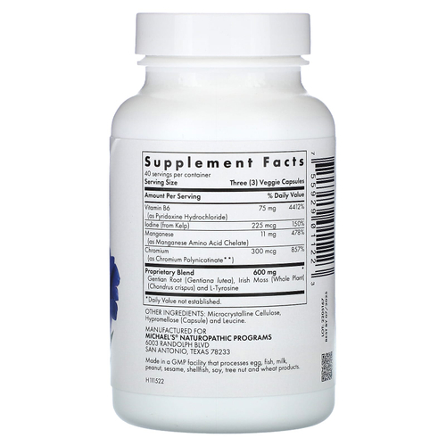 Michael's Health, Thyroid Factors, 120 веганских капсул