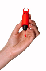 Красный вибростимулятор Devol Mini Vibrator - 8,5 см. (Цвет: красный)
