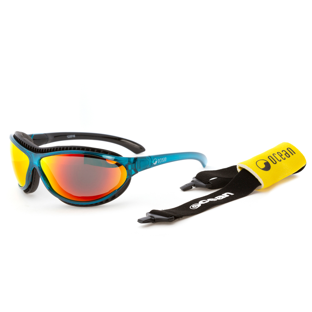 Спортивные очки OCEAN Tierra de fuego Transparent Blue / Revo Orange Polarized lenses