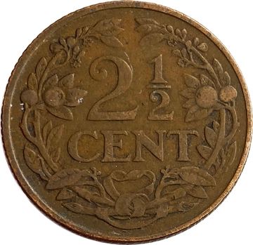 2 1/2 цента 1913 Нидерланды
