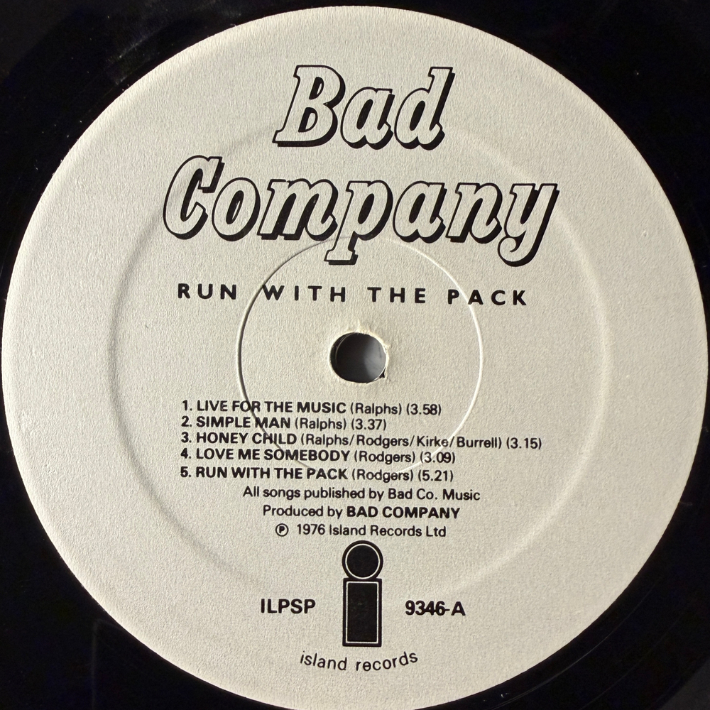 Bad Company – Run With The Pack (Англия 1976г.)