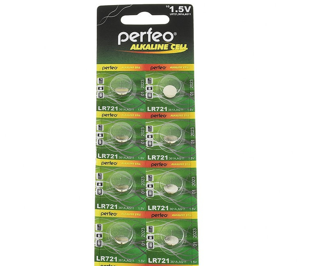 Perfeo AG11 LR721 ( 361A) Alkaline Cell   4607147650158   0158