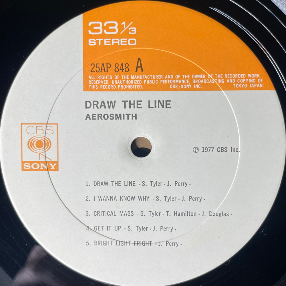 Aerosmith ‎– Draw The Line (Япония 1977г.)