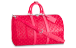 LOUIS VUITTON Keepall Bandouliere Monogram Mesh 50 Pink