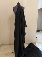 Костюмная однотонная шерсть (Marzotto, 100%шерсть, Антрацитовый бархат, 150, 290 гр/м2)