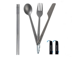 Титановый набор стол. приборов Cook'n'Escape CA2006 4-Piece Titanium Cutlery Set