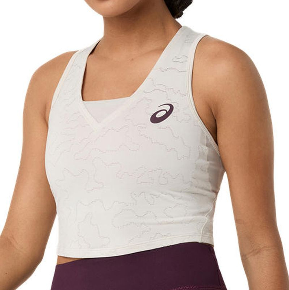 Топ теннисный Asics Match Jacquard Crop - soft oat