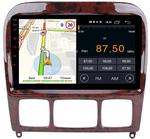 Магнитола для Mercedes-Benz S (W220) 1998-2005 (рамка под дерево) - Parafar PF211T2FHD на Android 13, CarPlay, 4G SIM-слот