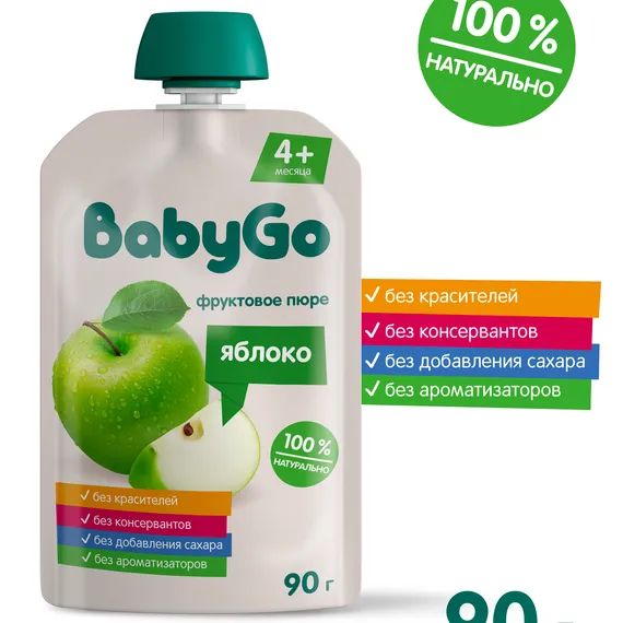 Пюре BabyGo Яблоко с 4 мес 90 г