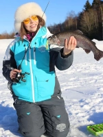Костюм зимний женский Alaskan Vanda M белый/голубой/серый (куртка+полукомбинезон)