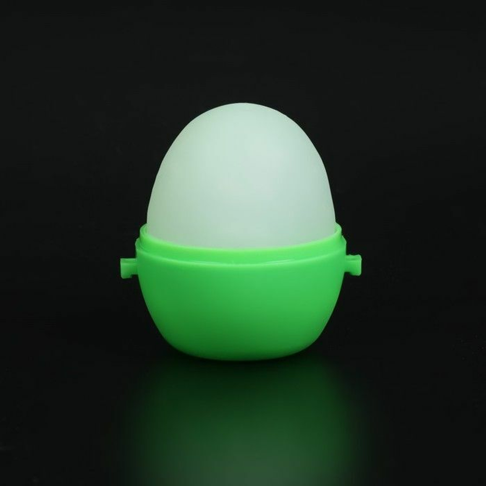 Рельефный мастурбатор EGG в зеленом футляре (Цвет: прозрачный)