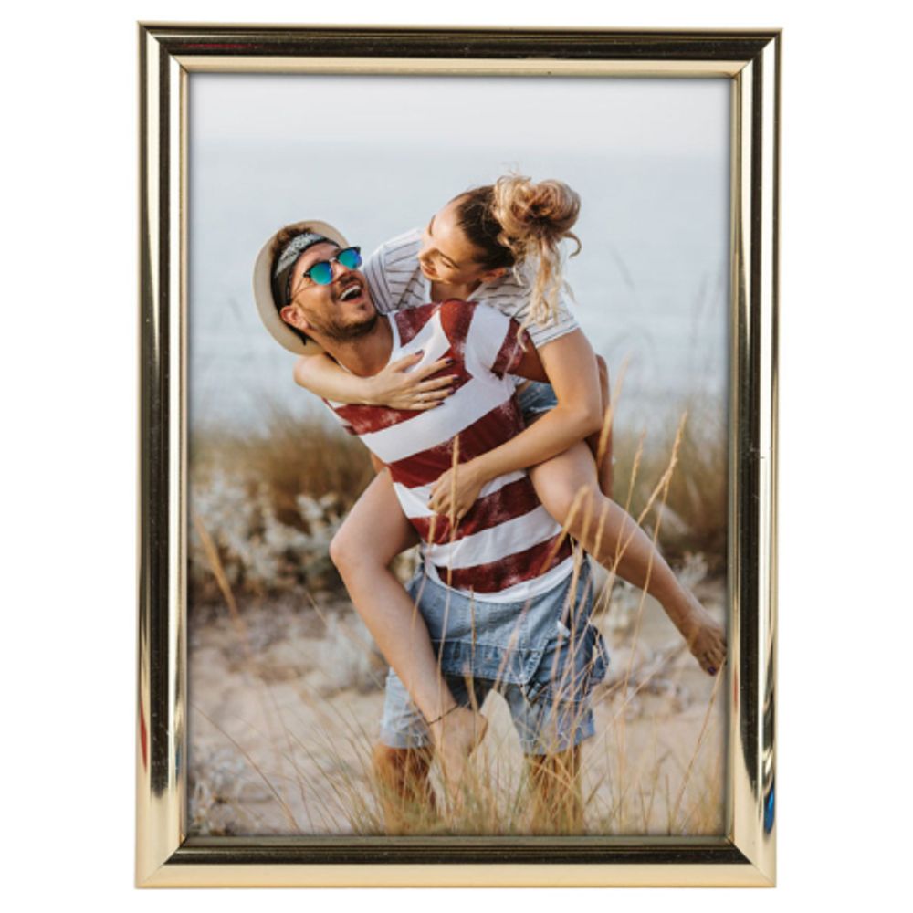 Фоторамка Image Art Радуга 10х15 пластиковая со стеклом золото | Image Art