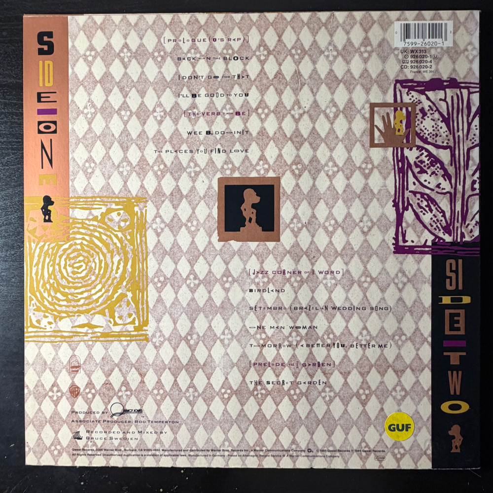 Quincy Jones ‎– Back On The Block (Европа 1989г.)