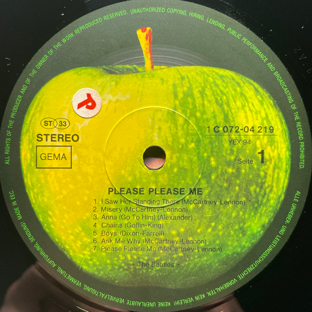 The Beatles ‎– Please Please Me (Германия 1977г.)
