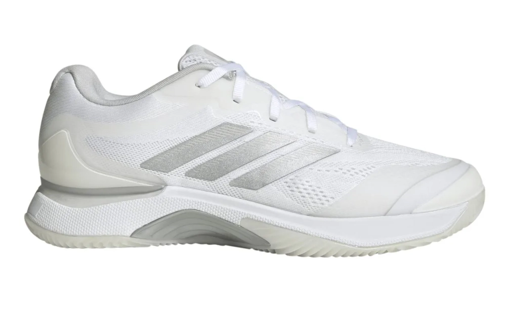 Женские теннисные кроссовки Adidas Avacourt 3 Clay - cloud white/silver metallic/dash grey