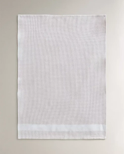 ZARA HOME ВАФЕЛЬНЫЕ КУХОННЫЕ ПОЛОТЕНЦА (НАБОР ИЗ 2 ШТ.), БЕЛЫЙ