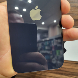 Крышка для iPhone 12 - задняя стеклянная панель "премиум качество" (чёрного цвета)